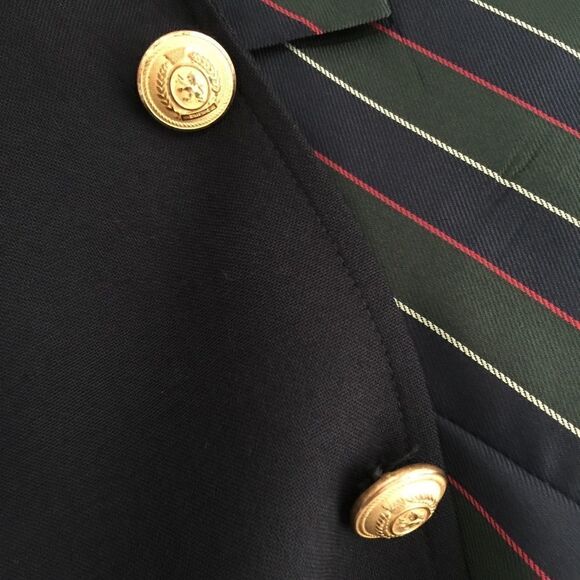 Vintage Tommy Hilfiger Dillards Navy Blue 3 Button Blazer Made in USA Size 42R - Picture 8 of 8